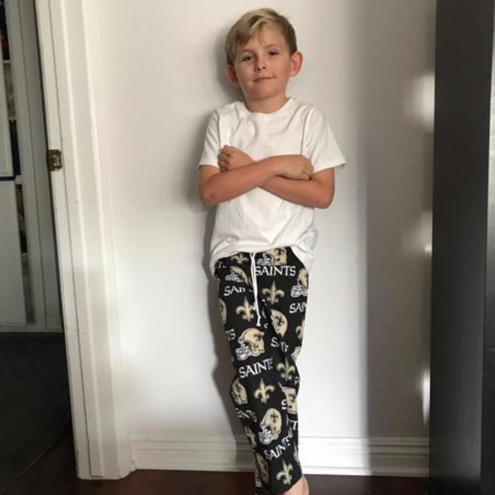 Boys Handmade Black Saints Pants
